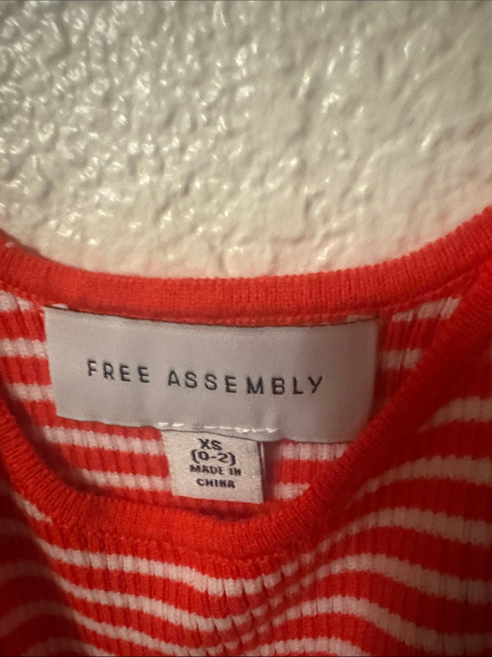 Free Assembly Red & White Striped Ruffle-Hem Tank - Picture 2 of 5